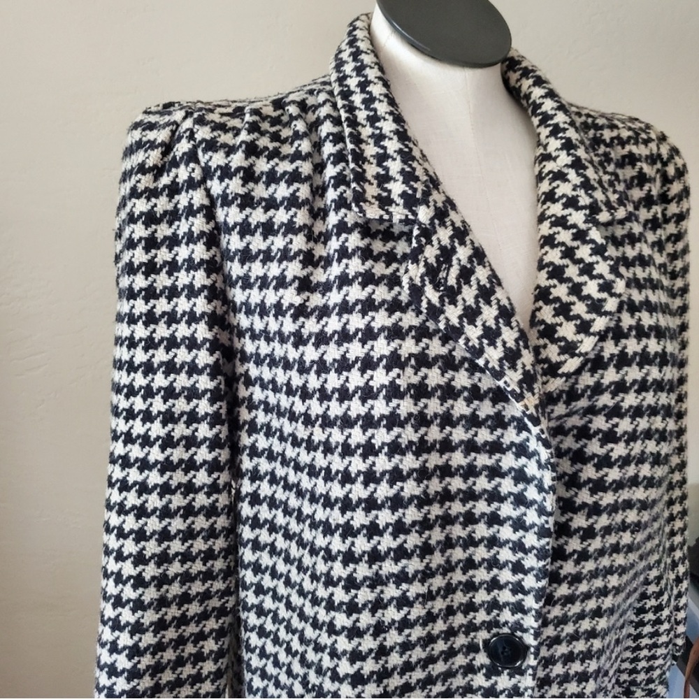 Karizma East LTD Vintage Houndstooth Coat Size 16 - Picture 3 of 13